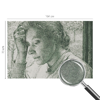 Fototapete aus Vlies mit dem Motiv einer nachdenklichen Frau