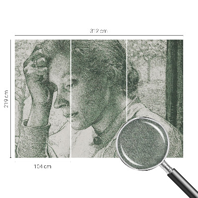 Fototapete aus Vlies Nachdenkliche Frau