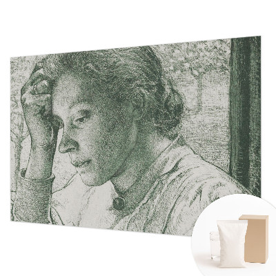 Fototapete aus Vlies mit dem Motiv einer nachdenklichen Frau