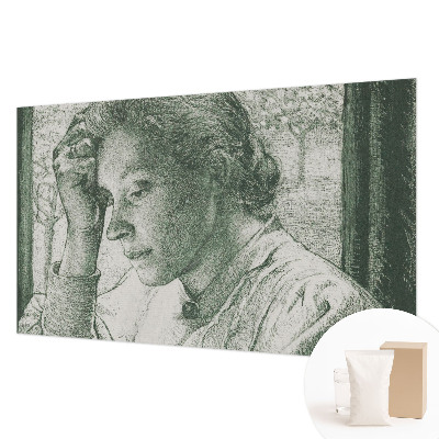 Fototapete aus Vlies mit dem Motiv einer nachdenklichen Frau