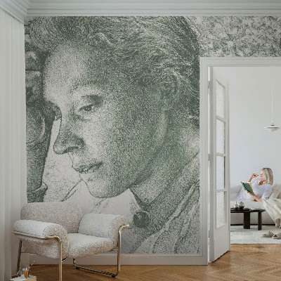 Fototapete aus Vlies mit dem Motiv einer nachdenklichen Frau