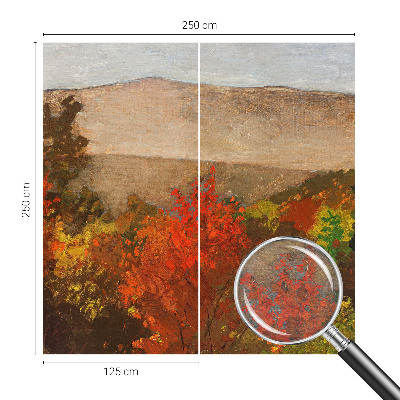 Vliestapete fürs Wohnzimmer mit herbstlichem Panorama
