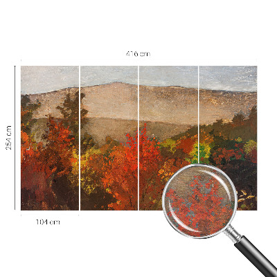 Vliestapete fürs Wohnzimmer mit herbstlichem Panorama