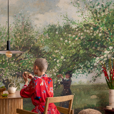 Bedruckte Vlies-Fototapete Frühlingsszene