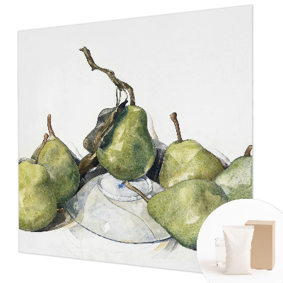 Bildtapete mit Aquarell-Birnenmotiv