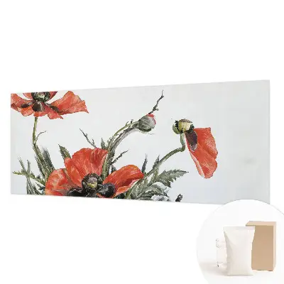 Wand-Fototapete mit rotem Mohnblumen-Motiv