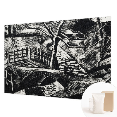Dekorative Wand-Fototapete mit Motiv einer Architekturlandschaft