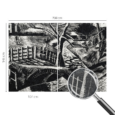 Dekorative Wand-Fototapete mit Motiv einer Architekturlandschaft