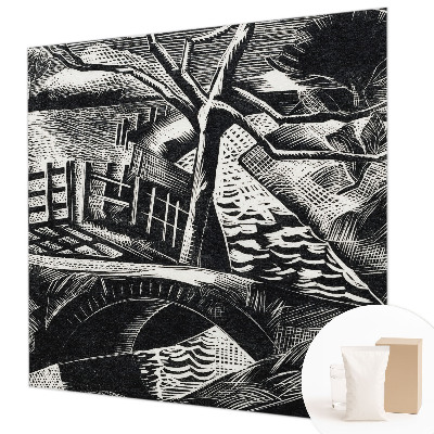 Dekorative Wand-Fototapete mit Motiv einer Architekturlandschaft