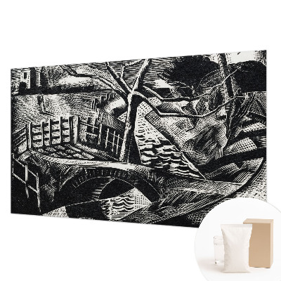 Dekorative Wand-Fototapete mit Motiv einer Architekturlandschaft