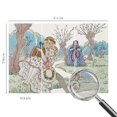 Wandtapete Romantische Szene