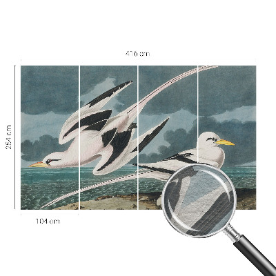 Fototapete fürs Wohnzimmer mit Motiv von Vögeln am Meer