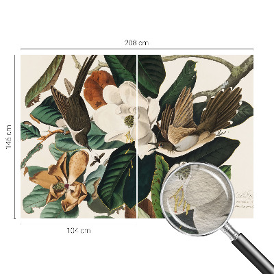 Fototapete fürs Kinderzimmer Vögel Magnolien