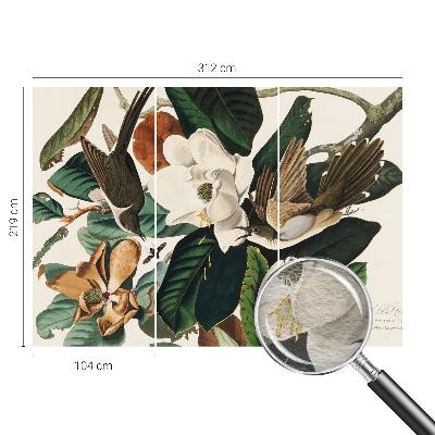 Fototapete fürs Kinderzimmer Vögel Magnolien