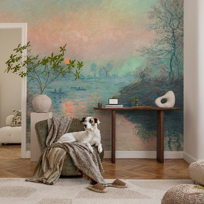 Vlies-Fototapete fürs Schlafzimmer mit einer atmosphärischen Dämmerungslandschaft