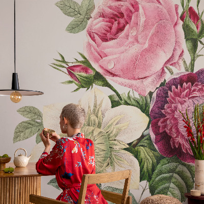 Vliestapete fürs Schlafzimmer Blumenstrauß