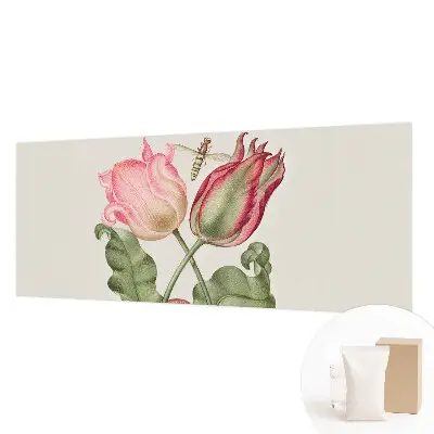 Vliestapete fürs Wohnzimmer mit Tulpenmuster