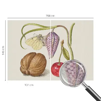 Moderne Vlies-Fototapete mit Motiv der Schmetterlingspflanze