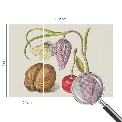 Moderne Vlies-Fototapete mit Motiv der Schmetterlingspflanze