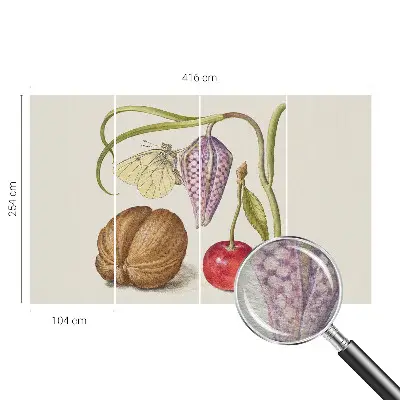 Moderne Vlies-Fototapete mit Motiv der Schmetterlingspflanze