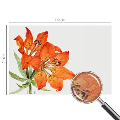 Motivtapete mit orangefarbenen Lilienmotiv