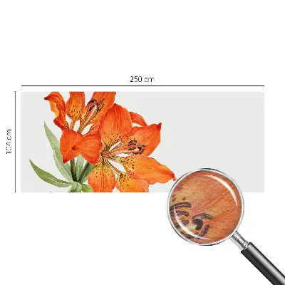 Motivtapete mit orangefarbenen Lilienmotiv