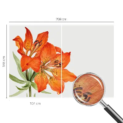 Motivtapete mit orangefarbenen Lilienmotiv