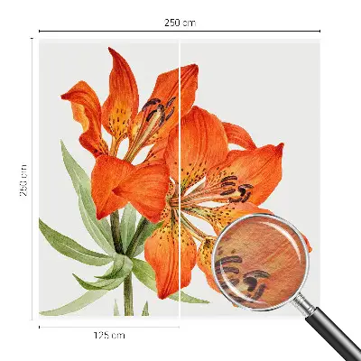 Motivtapete mit orangefarbenen Lilienmotiv
