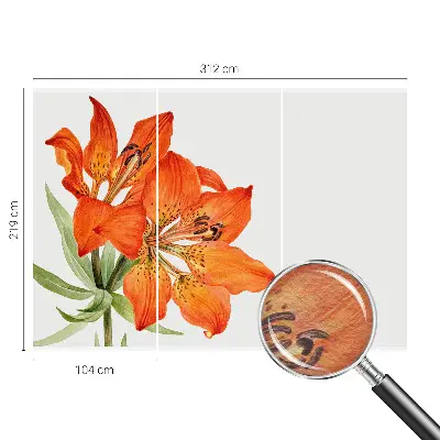 Motivtapete mit orangefarbenen Lilienmotiv