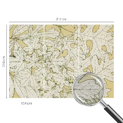 Wand-Fototapete mit Motiv aus Baumblättern