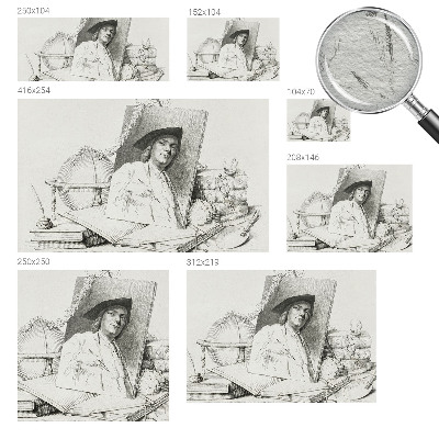 Vlies-Fototapete mit künstlerischem Porträtmotiv
