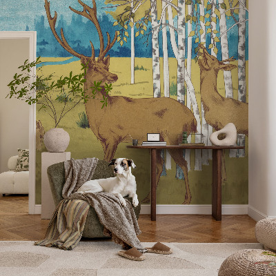 Vlies-Fototapete fürs Kinderzimmer mit Waldmotiv für eine ruhige, kindgerechte Raumgestaltung
