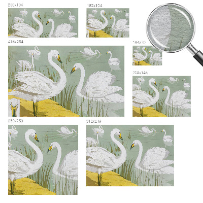 Vlies-Fototapete fürs Schlafzimmer Schwanensee