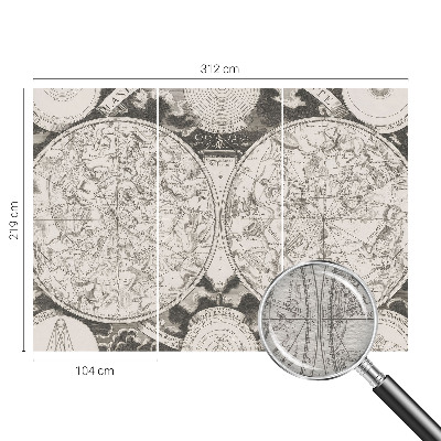 Vliestapete fürs Wohnzimmer Sternenkarte