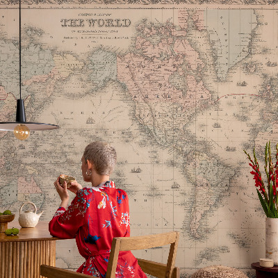 Moderne Vlies-Fototapete Historische Karte