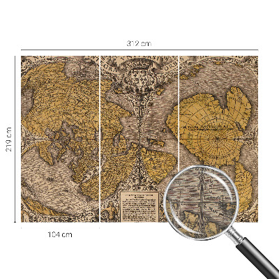 Motivtapete mit historischem Kartographiemotiv