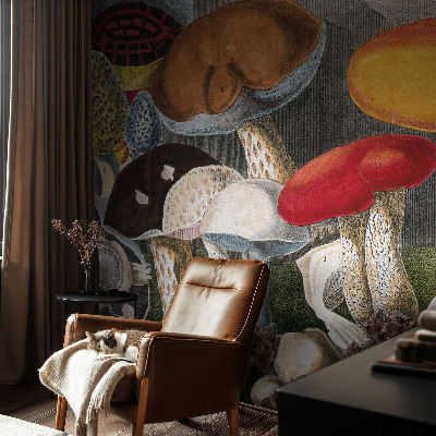 Wand-Fototapete Botanische Pilze