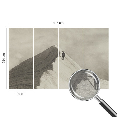 Dekorative Wand-Fototapete Einsamer Bergsteiger