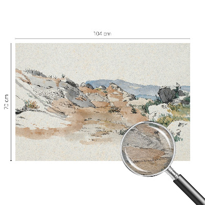 Fototapete fürs Kinderzimmer mit einer Felslandschaft