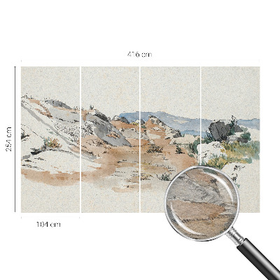 Fototapete fürs Kinderzimmer mit einer Felslandschaft