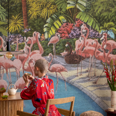 Fototapete fürs Schlafzimmer mit exotischer Szene