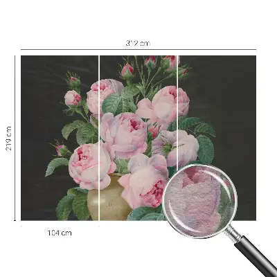 Vlies-Fototapete fürs Schlafzimmer mit floralem Muster für ein elegantes Schlafzimmer