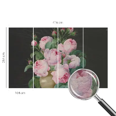 Vlies-Fototapete fürs Schlafzimmer mit floralem Muster für ein elegantes Schlafzimmer