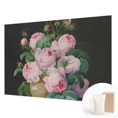 Vlies-Fototapete fürs Schlafzimmer mit floralem Muster für ein elegantes Schlafzimmer
