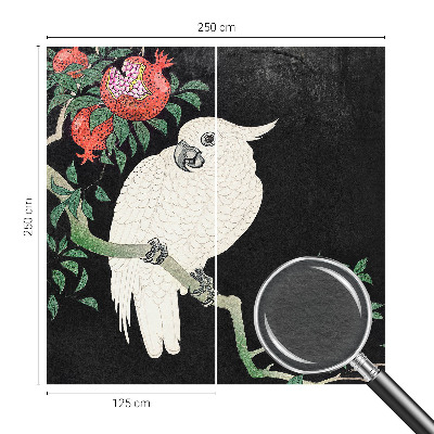 Fototapete aus Vlies Granatapfelpapagei