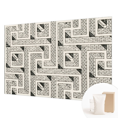 Vlies-Fototapete fürs Wohnzimmer mit Motiv „Ziegellabyrinth“