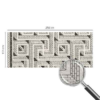 Vlies-Fototapete fürs Wohnzimmer mit Motiv „Ziegellabyrinth“