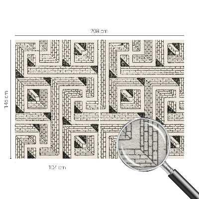 Vlies-Fototapete fürs Wohnzimmer mit Motiv „Ziegellabyrinth“
