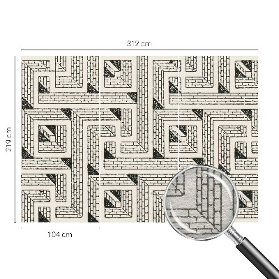 Vlies-Fototapete fürs Wohnzimmer mit Motiv „Ziegellabyrinth“