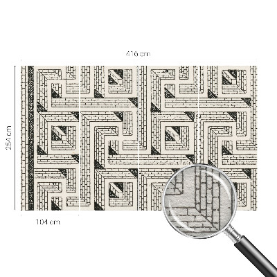 Vlies-Fototapete fürs Wohnzimmer mit Motiv „Ziegellabyrinth“